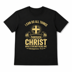 Christian Strength T Shirt Funny Faith Graphic Casual Streetwear Tee Top