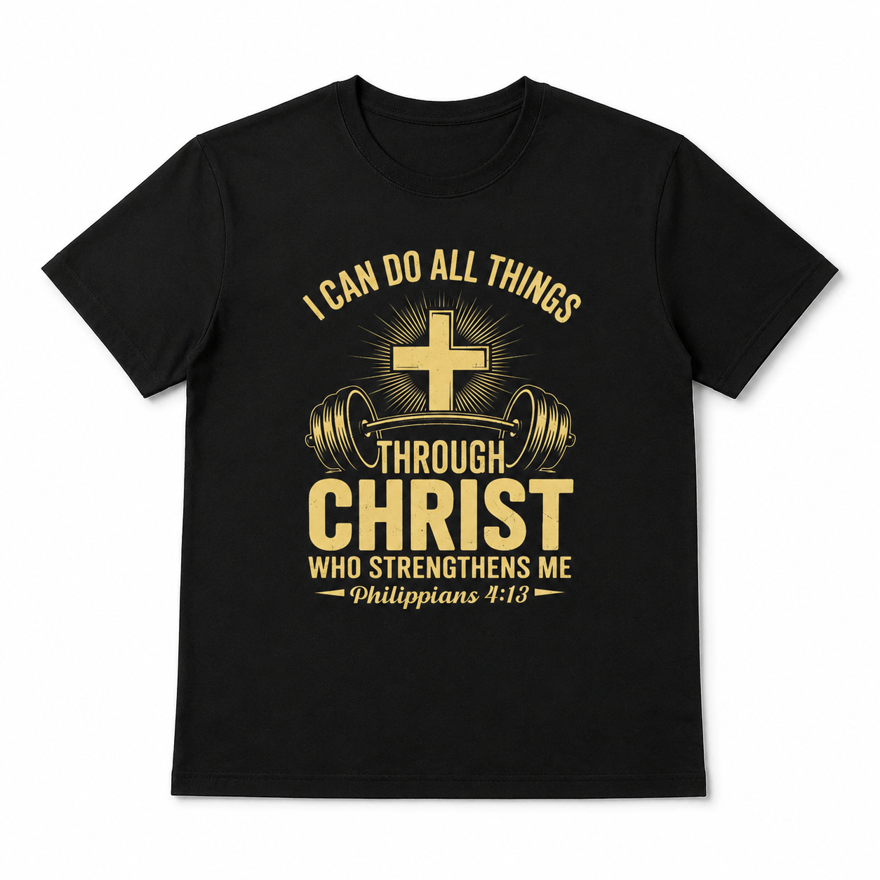 Christian Strength T Shirt Funny Faith Graphic Casual Streetwear Tee Top