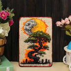 Artistic Bonsai Metal Sign - Zen Japanese Garden Wall Decor Tin Poster