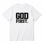 God First Christian Faith T Shirt Contrast Religious Graphic USA Style Tee