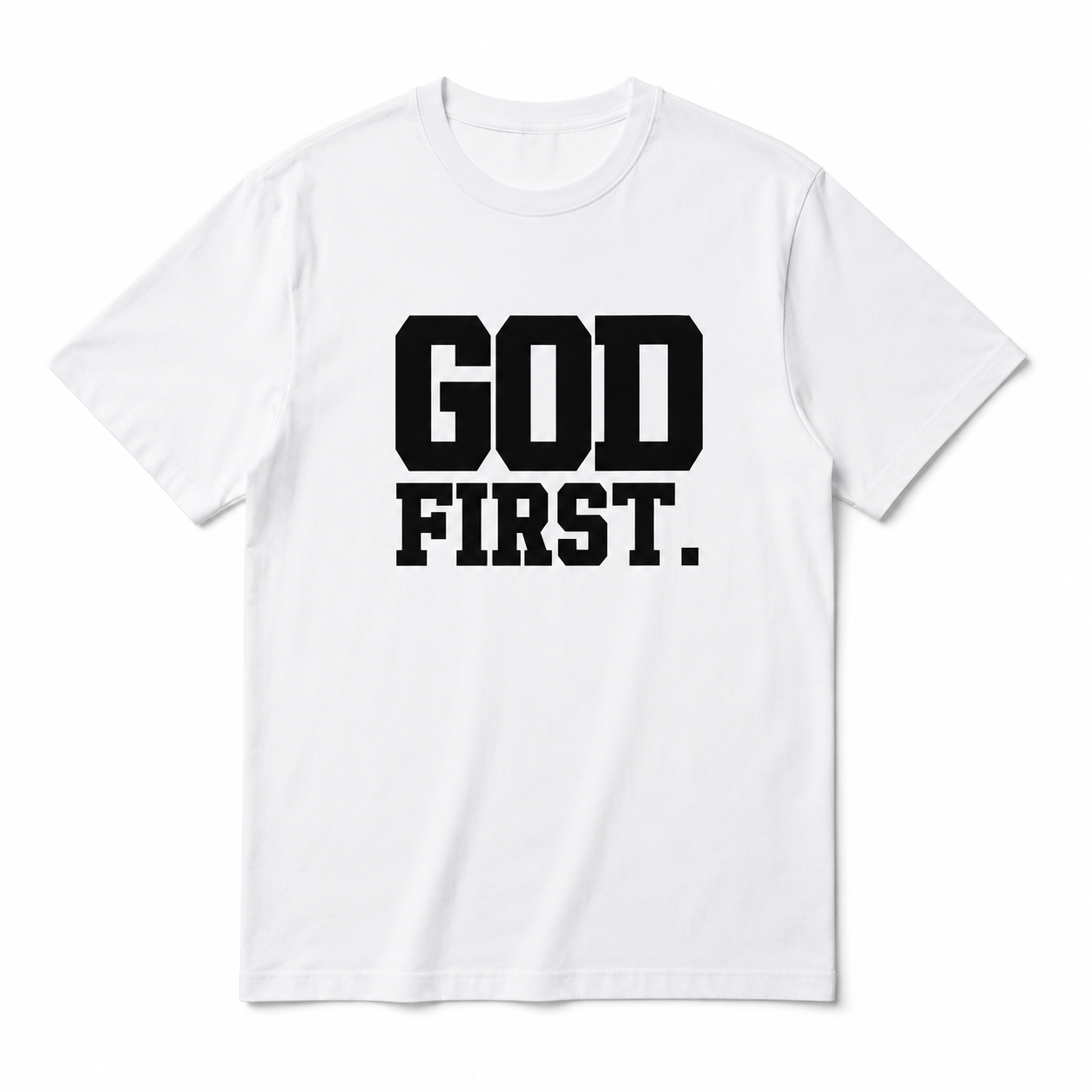 God First Christian Faith T Shirt Contrast Religious Graphic USA Style Tee