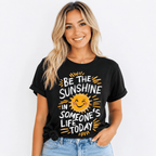 Women Be The Sunshine Graphic T-Shirt Short Sleeve Casual Round Neck Summer Tee