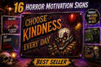 Gothic Metal Sign Horror Quote Wall Decor Witchcore Room Spooky Art Plaque