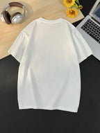 Women Creative Floral Graphic T-Shirt Elegant Flower Casual Crew Neck Tee Top