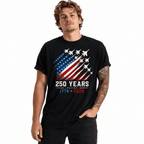 USA 250th Anniversary Patriotic Jet Fighter T-Shirt 1776-2026 Freedom Tee