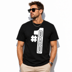 #1 Dad Vertical Graphic Tee - Bold Minimalist Father's Day T-Shirt