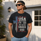 USA 250 Years One Nation Under God 1776 2026 Patriotic Graphic T Shirt Tee