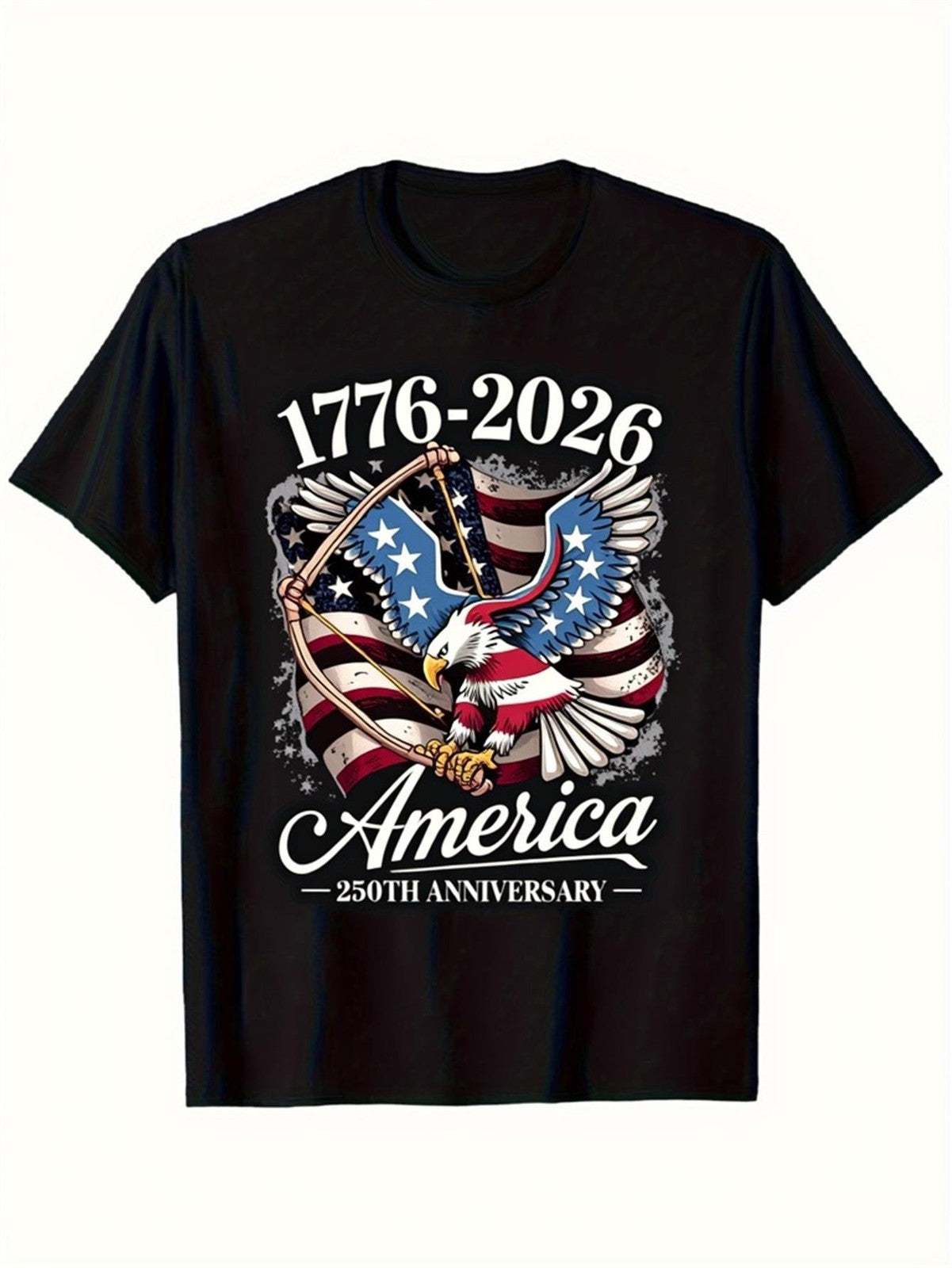 USA 250th Anniversary 1776-2026 Eagle Flag July 4th Patriotic Men's T-Shirt