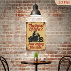 Just Enjoy The Ride" Metal Sign - Motorcycle Tin Wall Art Decor Plaque