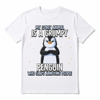 Grumpy Penguin Funny Spirit Animal Humor Graphic T-Shirt Sarcastic Tee