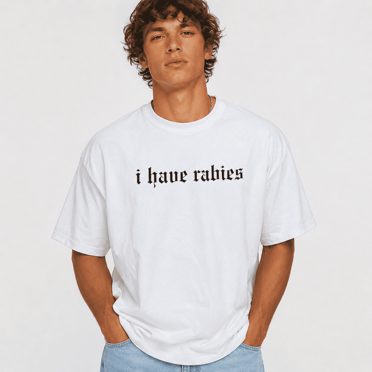 I Have Rabies Gothic Graphic T-Shirt Funny Dark Humor Unisex Tee