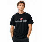 250 Years of Freedom USA Flag T-Shirt 250th Anniversary 4th of July Tee