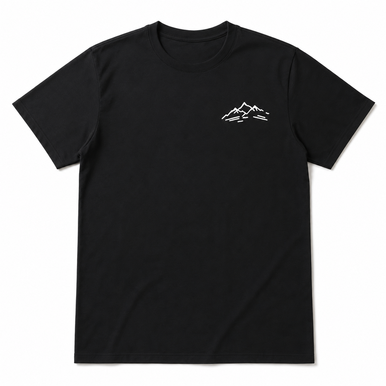 Minimalist Mountain Peaks Graphic Tee - Simple Outdoor Adventure T-Shirt