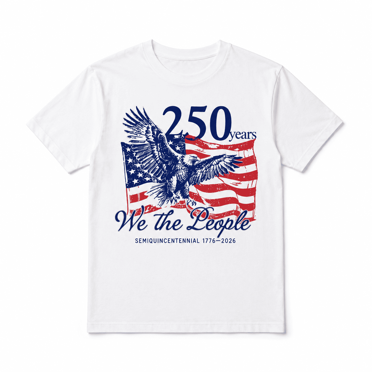 We The People 1776 Patriotic Eagle USA 250th Anniversary Men's T-Shirt