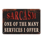 Retro Sarcastic Metal Tin Sign Funny Adult Humor Workspace Office Bar Wall Art