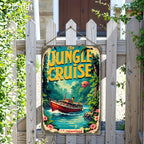 Jungle Adventure Metal Sign - Tropical River Cruise Tin Wall Decor Plaque