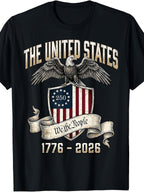 We The People 1776 2026 T Shirt USA 250th Anniversary Patriotic Graphic Tee