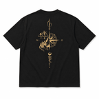 Men's Geometric Hill Print T-Shirt Loose Drop Shoulder Casual Street Tee for Men