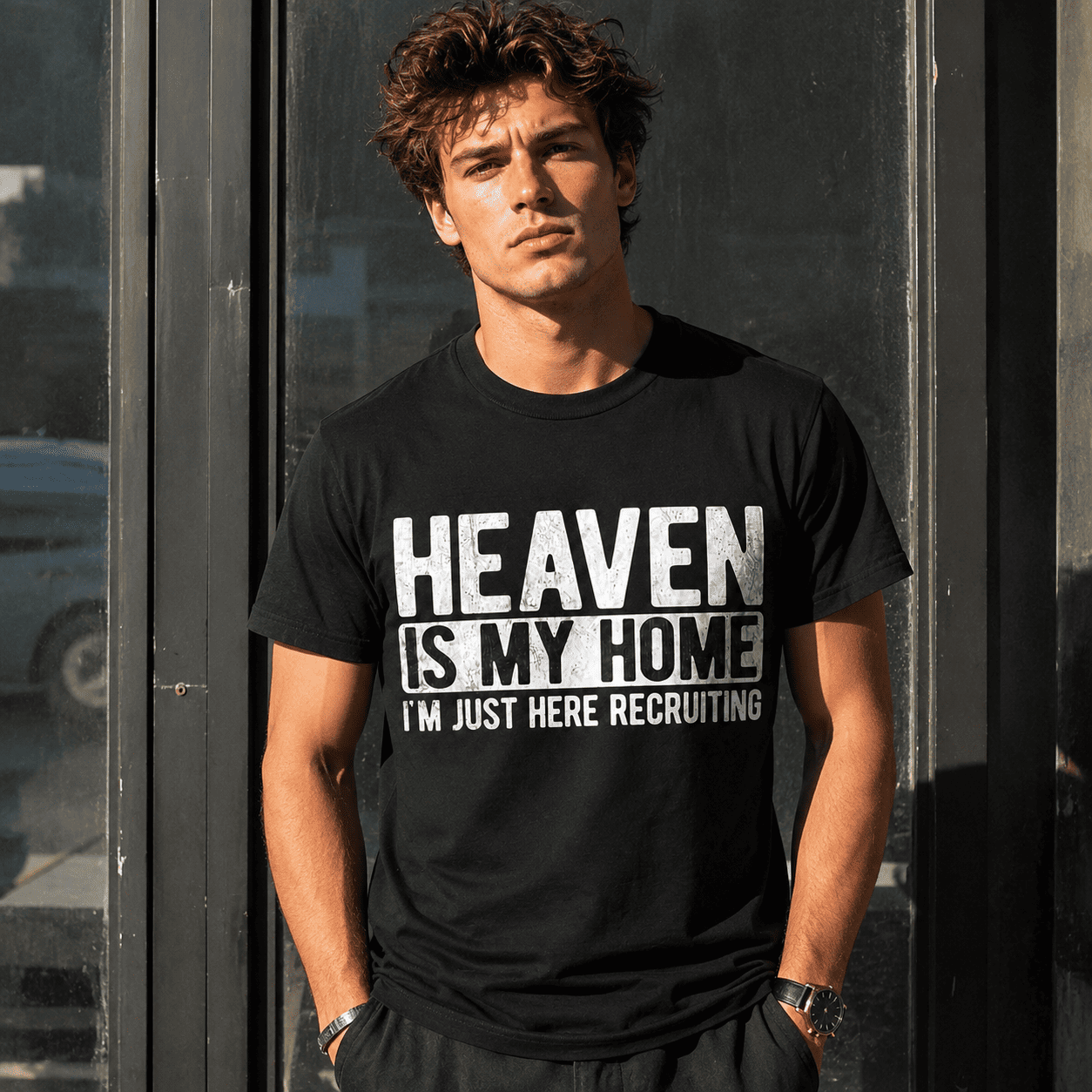 Heaven Is My Home T Shirt Christian Jesus Faith Graphic Casual Tee Top