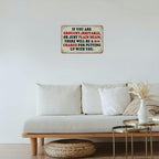 Funny Metal Sign - "$10 Charge For Grouchy People" Tin Wall Art Decor