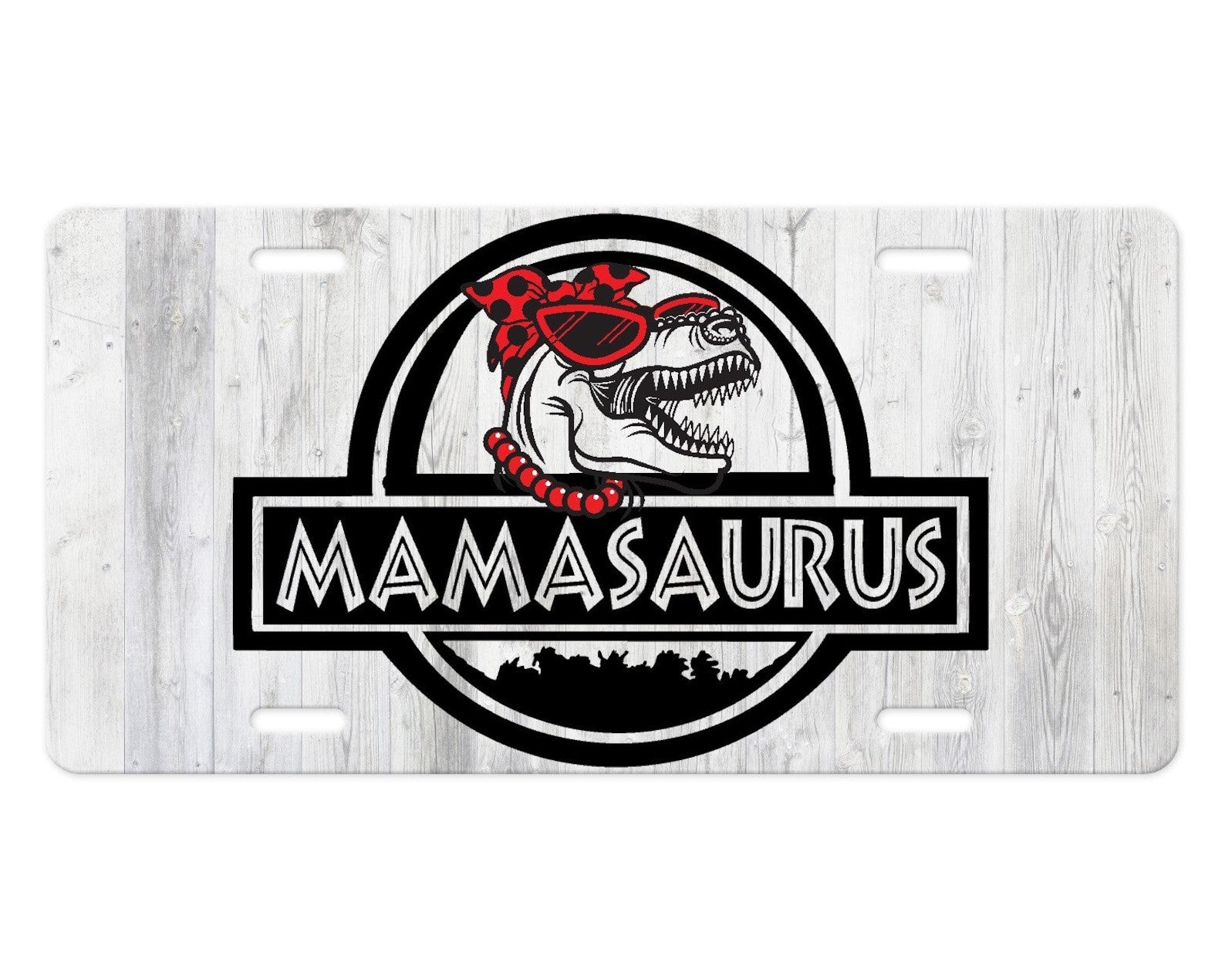Personalized Mamasaurus License Plate Sign Custom Mom Car Tag Funny Gift Decor