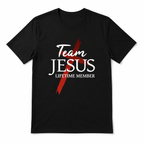 Team Jesus T Shirt Christian Faith Graphic Casual Crew Neck Gift Tee