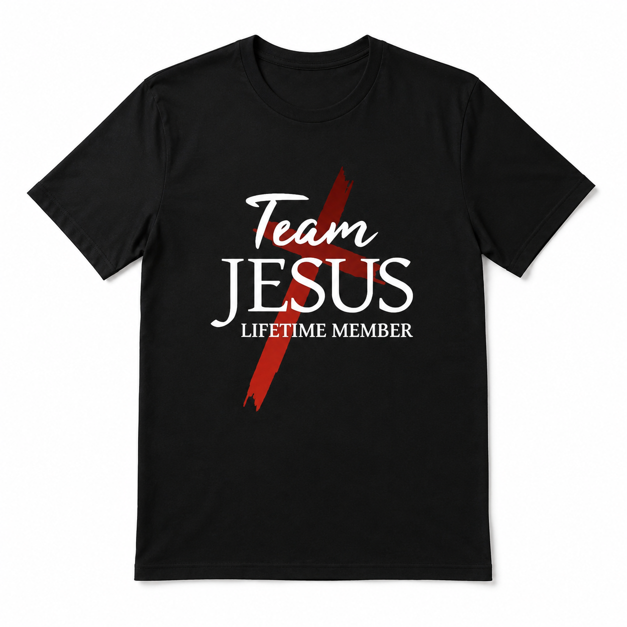 Team Jesus T Shirt Christian Faith Graphic Casual Crew Neck Gift Tee