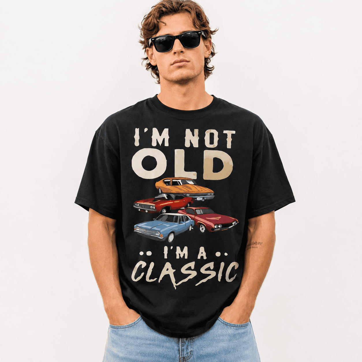 I'm Not Old I'm A Classic T-Shirt | Vintage Muscle Car Graphic Tee