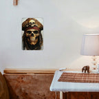 Pirate Skull Crossbones Tin Sign Retro Gothic Halloween Man Cave Wall Art