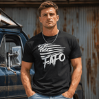 FAFO Graphic T-Shirt American Flag Patriotic Funny Quote Casual Tee