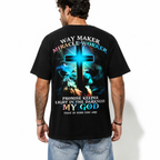 Christian Way Maker Shirt Miracle Worker Promise Keeper Faith Tee