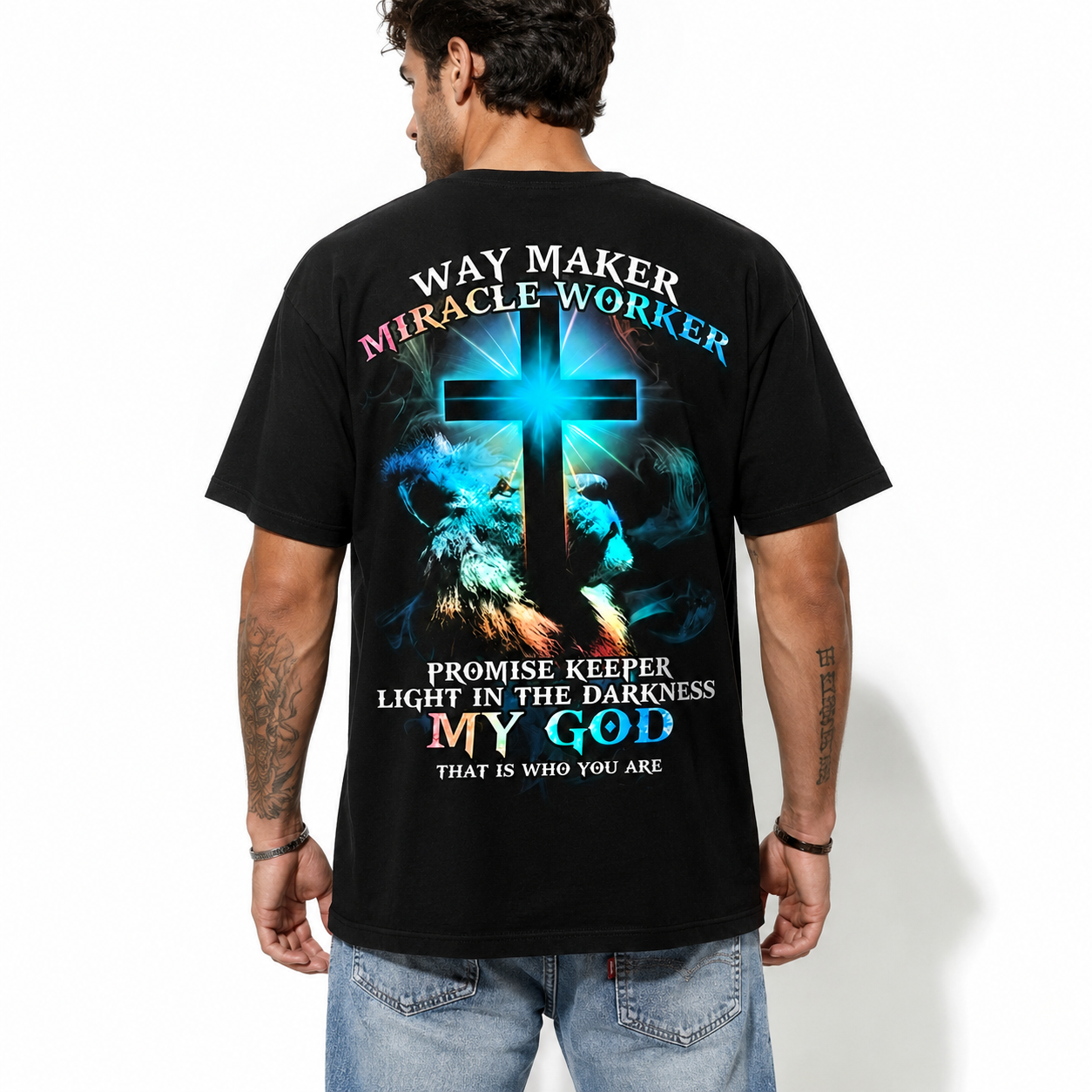 Christian Way Maker Shirt Miracle Worker Promise Keeper Faith Tee