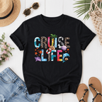 Women Hello Summer Cruise Life Graphic T-Shirt Nautical Beach Vacation Tee