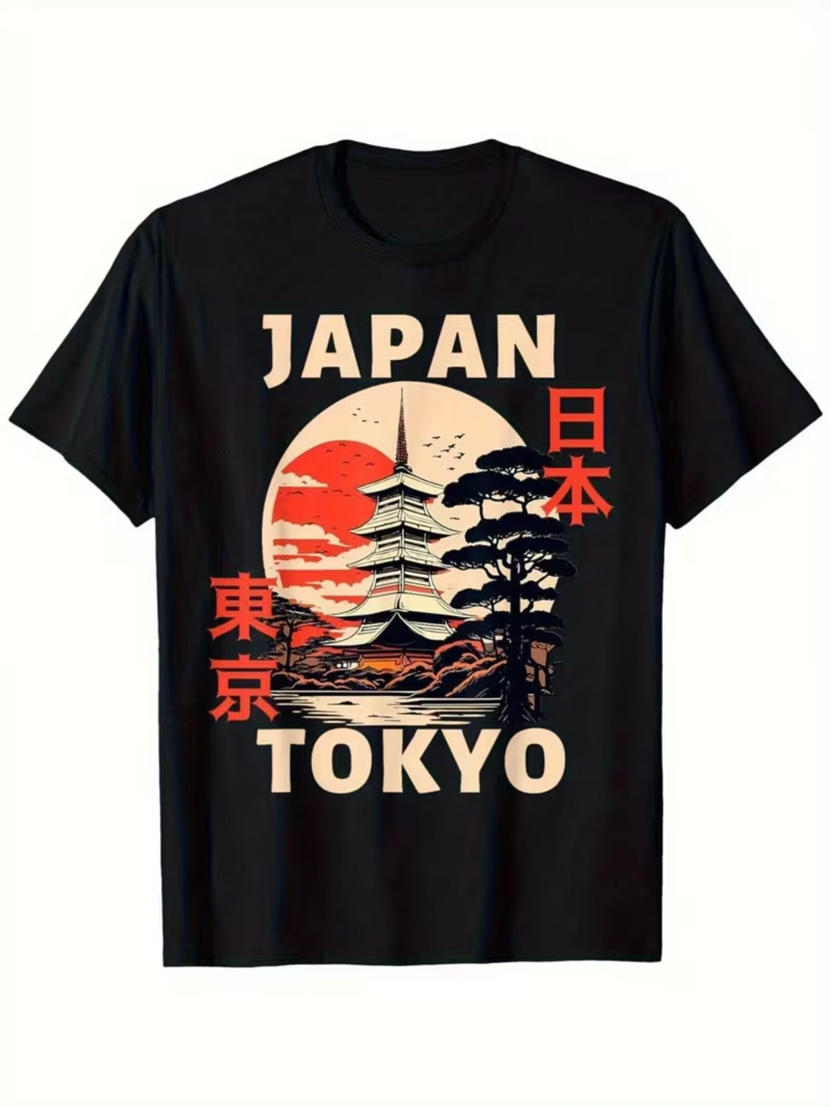 Tokyo Japan Graphic T Shirt Vintage Travel Landmark Casual Streetwear Tee