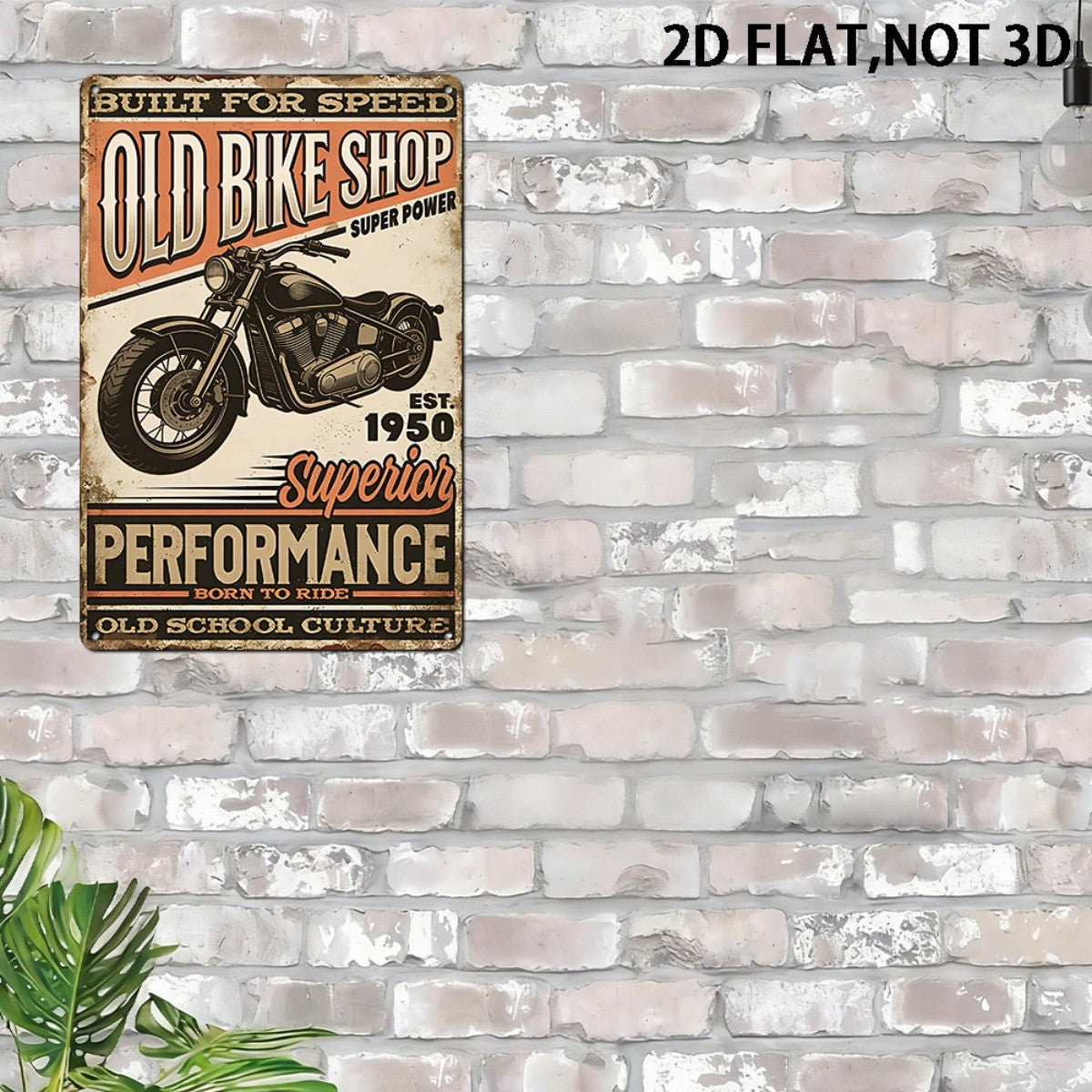 Vintage Motorcycle Metal Tin Sign Retro Old Bike Shop Chopper Garage Wall Decor