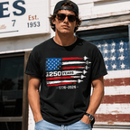 USA 250th Birthday 1776-2026 Patriotic July 4th American Pride Men's T-Shirt
