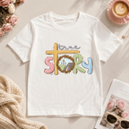 Women‘s True Story Christian Easter Graphic T-Shirt Faith Casual Tee