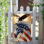 Patriotic Horse & Eagle Metal Sign - American Flag Tin Wall Art Decor