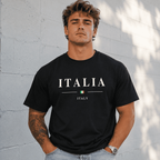 Italia Italy Flag Graphic Tee - Minimalist T-Shirt