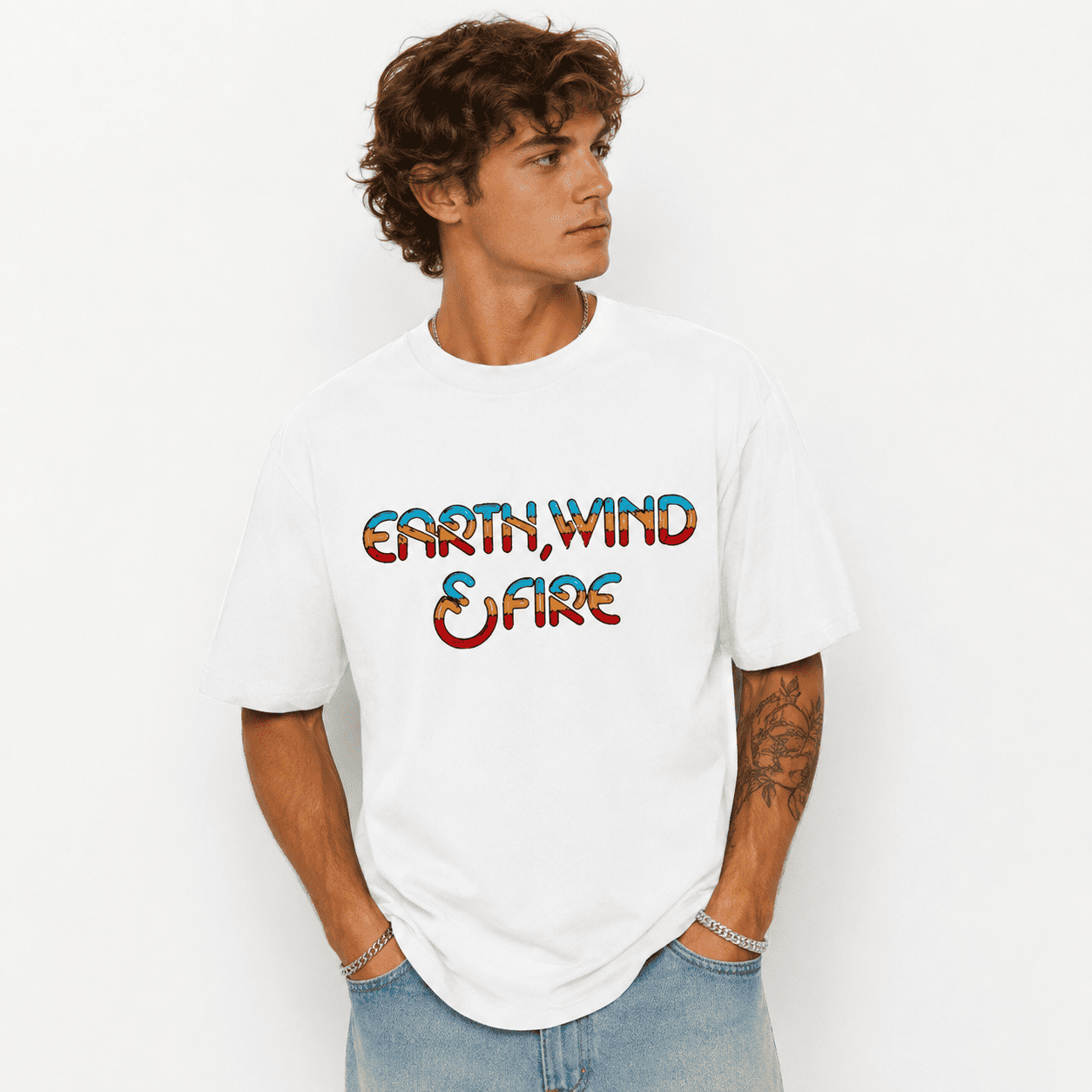 Earth, Wind & Fire Retro Graphic Tee – Vintage Style 70s Soul Music Shirt