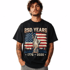 USA 250th Anniversary Memorial T-Shirt Patriotic America 1776-2026 Tee