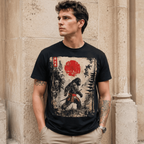 Vintage Japanese Ukiyo-e Art T-Shirt Retro Streetwear Graphic Tee