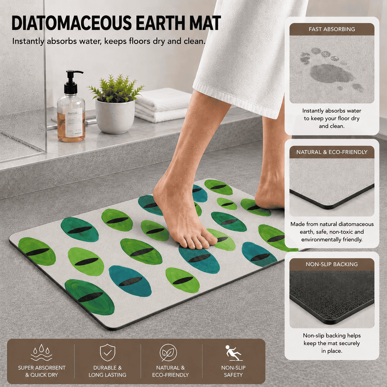 Paranoid Eyes Custom Carpet Design, Stop Being Paranoid Green Eyes Psychedelic Bedroom Rug, Friend's Home Gift Idea, Cool Bathmat Doormat