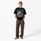 Funny 911 Rigby Cat Meme Graphic T-Shirt for Men Gag Humor Tee