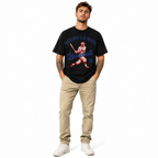 Vintage Black Baseball History Graphic T-Shirt Men’s Retro Sports Tee