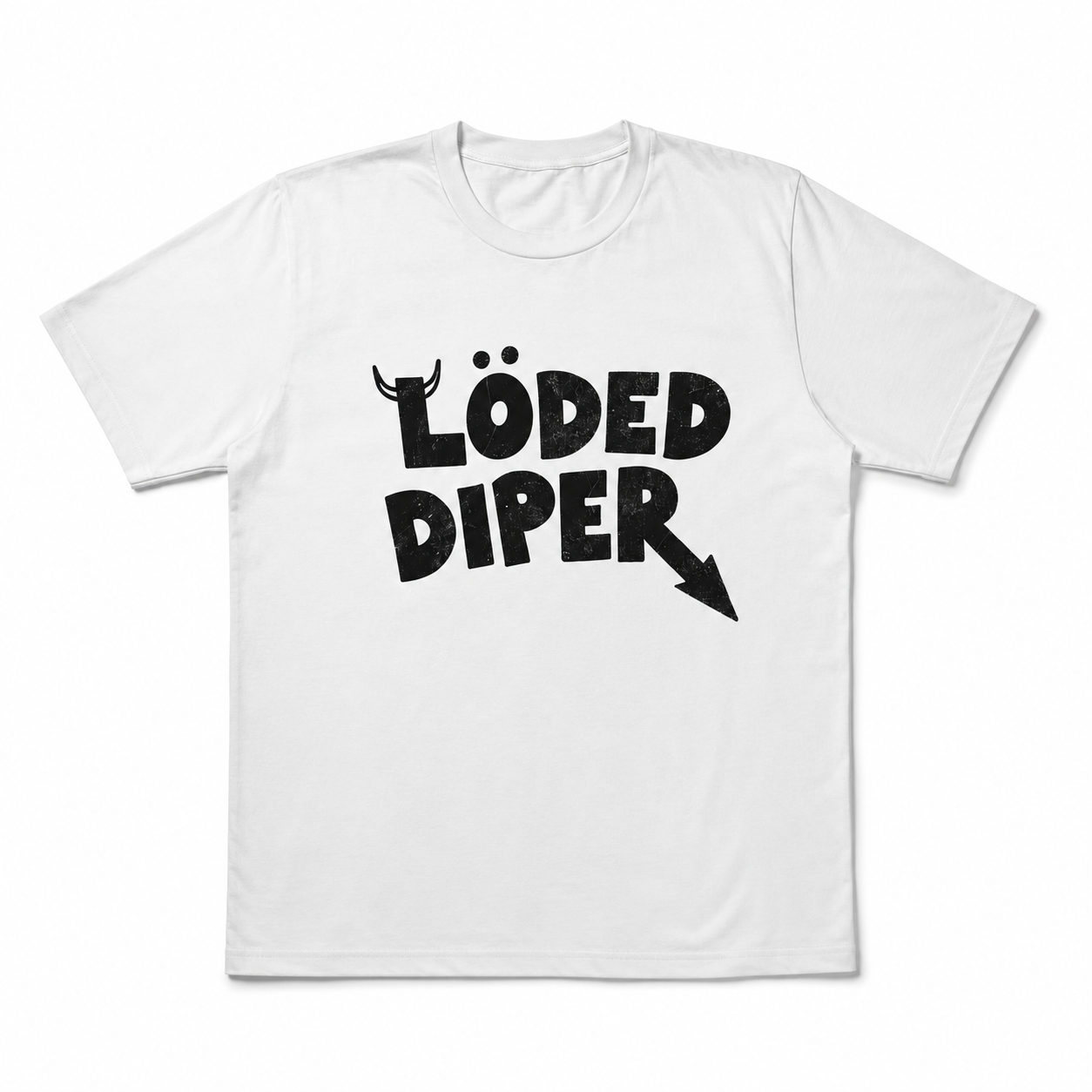 Loded Diper Funny Rock Style Graphic T-Shirt Parody Humor Unisex Tee