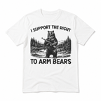 Funny I Support the Right to Arm Bears Meme Graphic T-Shirt for Men