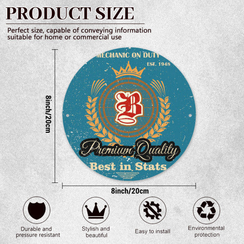 8x8in circular aluminum plate