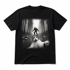 Funny Forest Creature Cat Selfie Graphic T-Shirt Men's Vintage Tee