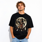 Samurai Cat Ninja Japanese Katana Tokyo Aesthetic Graphic Unisex T-Shirt